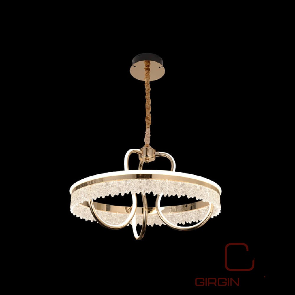 Royal Sarkıt Kristal Taşlı Led Avize - Görsel 2