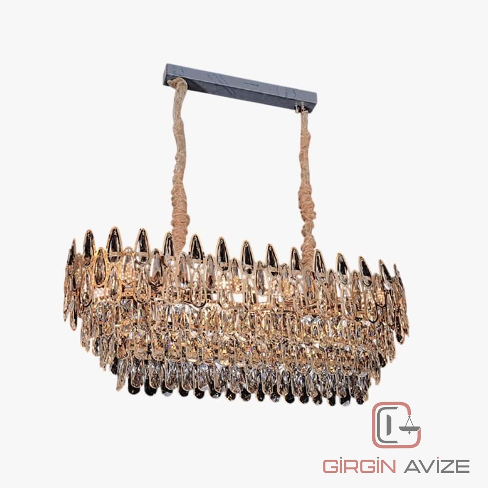 Elara Kristal Avize Yemek Odası