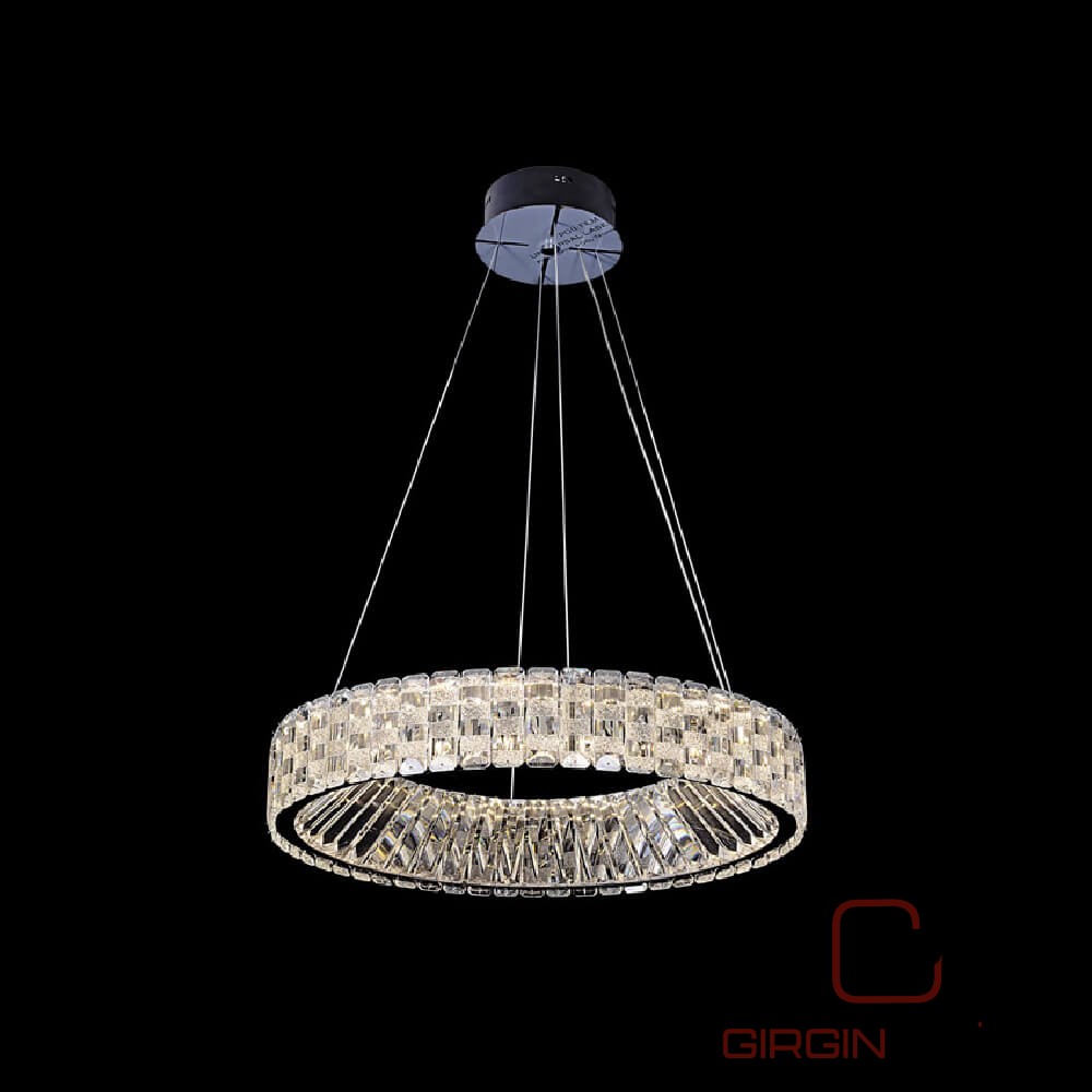 Aura Sarkıt Kristal Taşlı Led Avize - Görsel 2