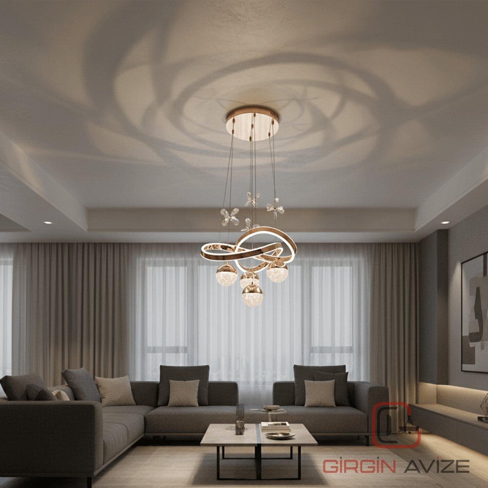 Viyana Gold Sarkıt Led Avize - Görsel 3