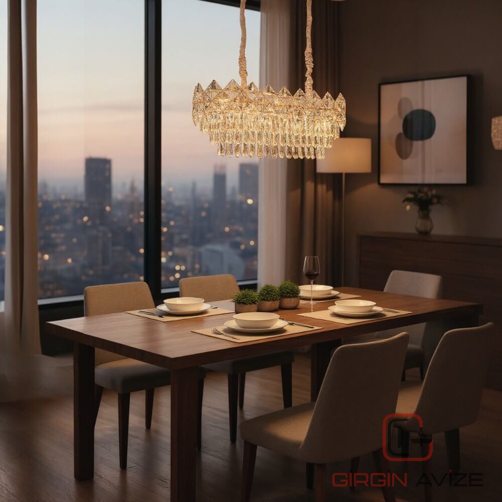 Amara Kristal Avize Yemek Odası - Görsel 3