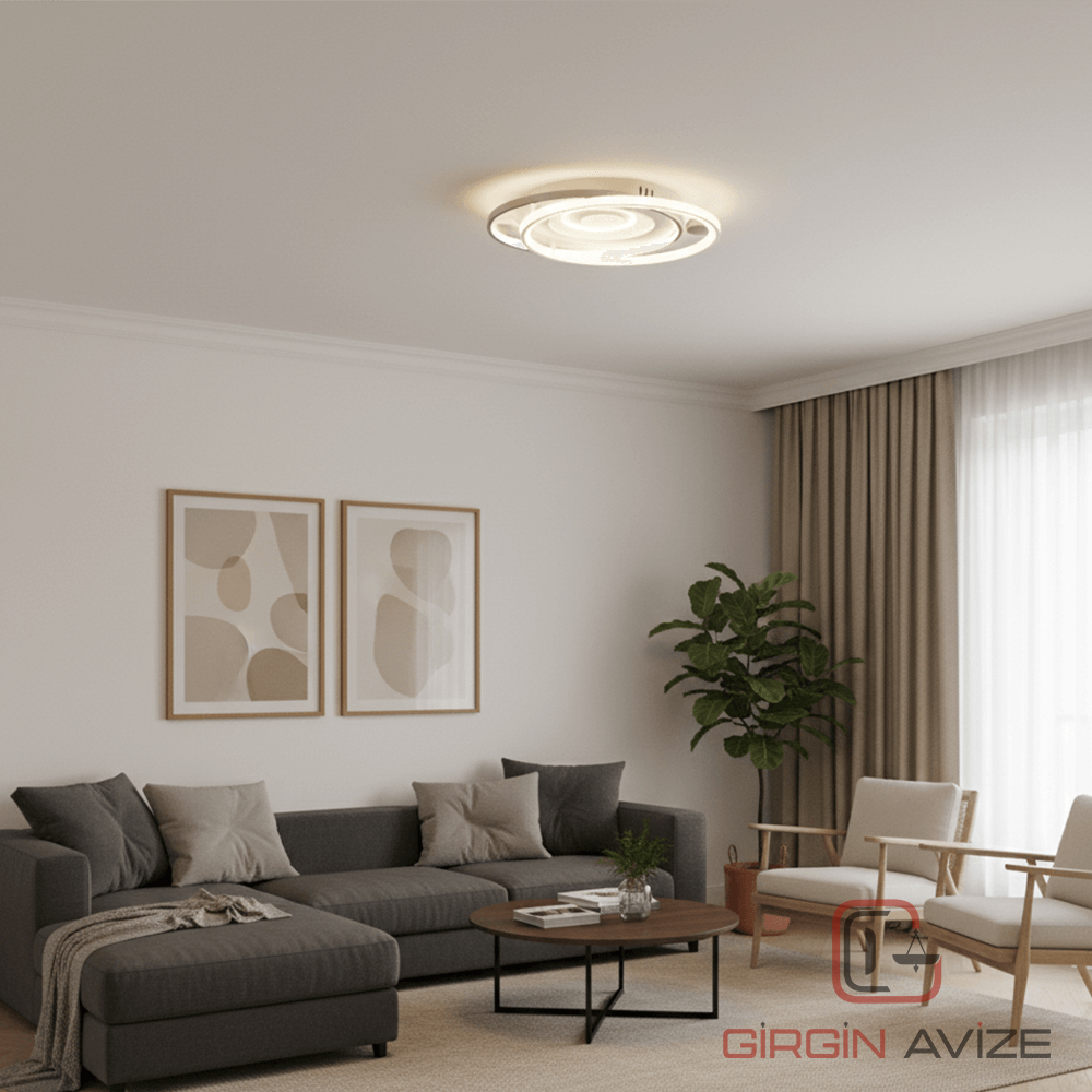 Sarmal Işık Tavan Led Avize - Görsel 2