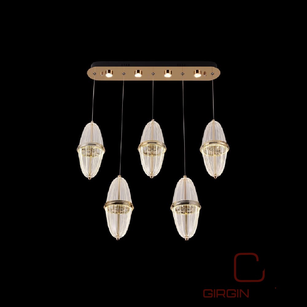 Elit Damla 5 Li Led Avize - Görsel 2